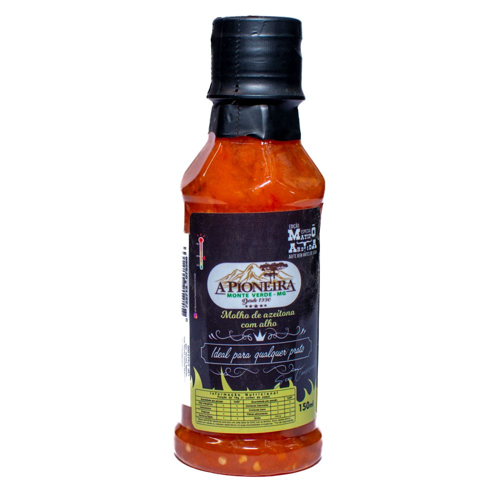 Molho de Pimenta Azeitona e Alho 150ml