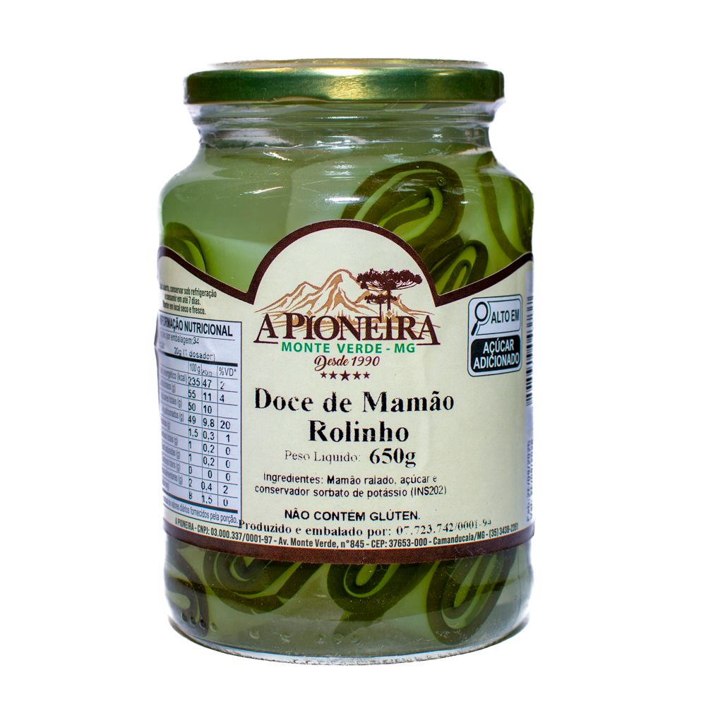Doce Mamão Rolinho 650g