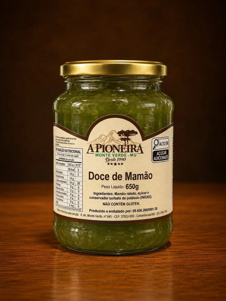Apioneira Doce De Mamão 650g
