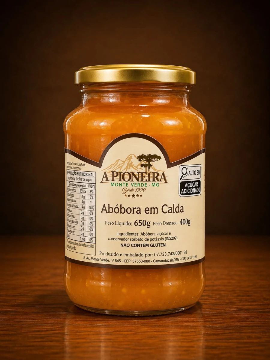 A Pioneira Abóbora Em Calda 650g