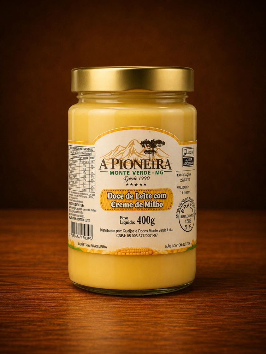 Apioneira Doce De leite Com Creme De Milho 400g