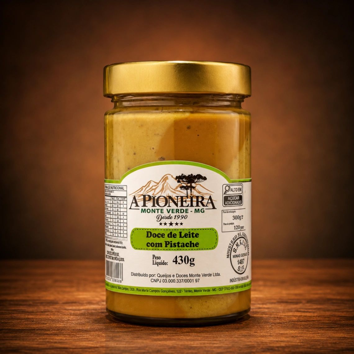 Apioneira Doce Leite Com Pistache 430g