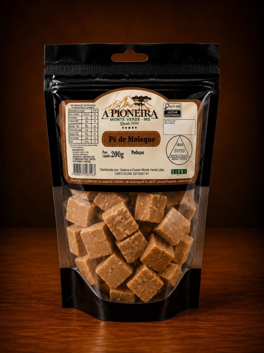 Apioneira Tablete Pé De Moleque 200g