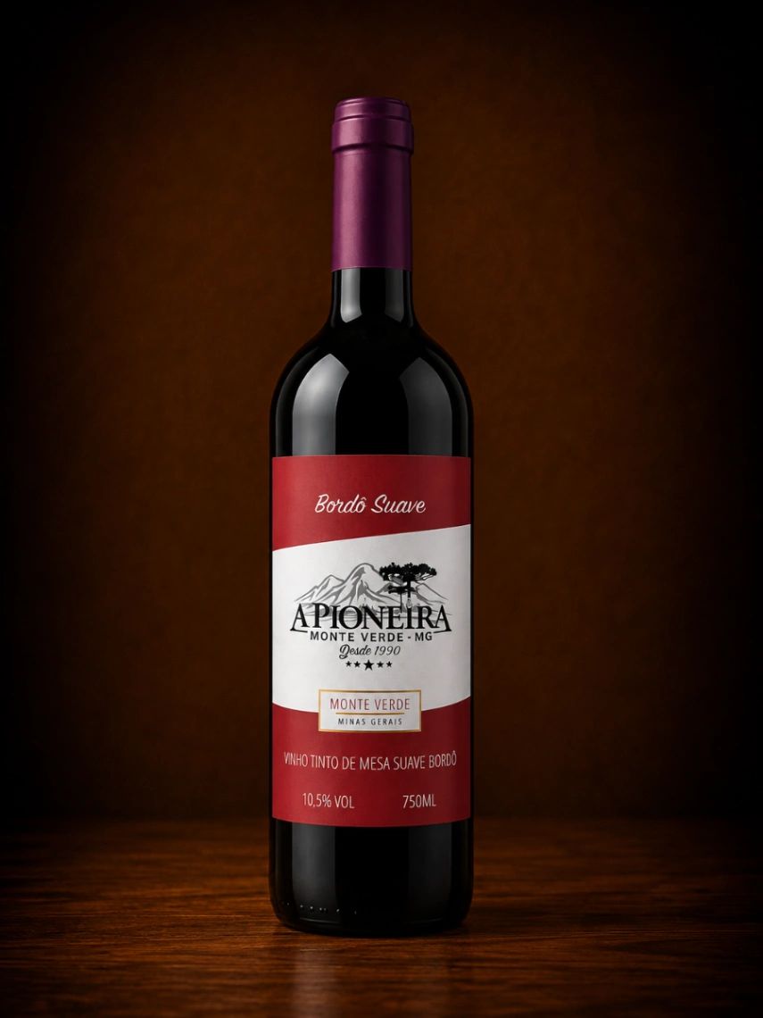A Pioneira Vinho Tinto De Mesa Suave Bordô 750ml